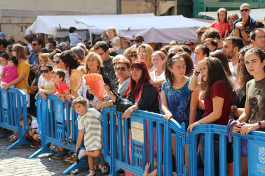 Los gigantes y cabezudos conmemoran en las calles de Pamplona el Privilegio de la Unión