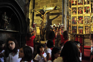 A menos de una semana para el inicio de las fiestas de Olite, los niños de la localidad se erigen este fin de semana en protagonista de unos festejos a su medida.