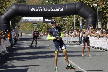 Galería de imágenes de la P2P, la maratón de patinaje entre Puente la Reina y Pamplona