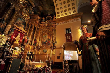 Despedida de gigantes, misa y encierro para poner fin a las fiestas patronales de Peralta