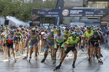 Galería de imágenes de la P2P, la maratón de patinaje entre Puente la Reina y Pamplona