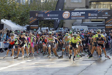 Galería de imágenes de la P2P, la maratón de patinaje entre Puente la Reina y Pamplona