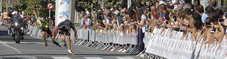 Galería de imágenes de la P2P, la maratón de patinaje entre Puente la Reina y Pamplona