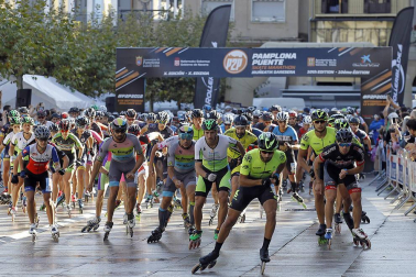 Galería de imágenes de la P2P, la maratón de patinaje entre Puente la Reina y Pamplona