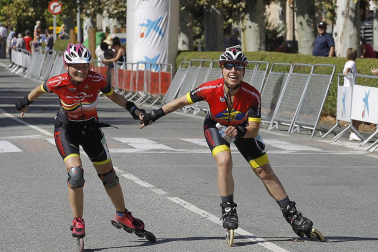 Galería de imágenes de la P2P, la maratón de patinaje entre Puente la Reina y Pamplona
