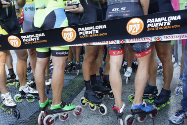 Galería de imágenes de la P2P, la maratón de patinaje entre Puente la Reina y Pamplona