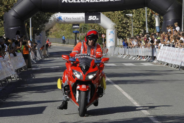 Galería de imágenes de la P2P, la maratón de patinaje entre Puente la Reina y Pamplona