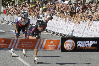 Galería de imágenes de la P2P, la maratón de patinaje entre Puente la Reina y Pamplona