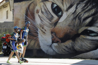 Galería de imágenes de la P2P, la maratón de patinaje entre Puente la Reina y Pamplona