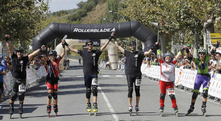 Galería de imágenes de la P2P, la maratón de patinaje entre Puente la Reina y Pamplona