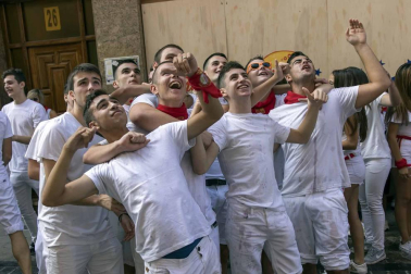Sangüesa comenzó este martes, 11 de septiembre, con el lanzamiento del cohete, sus fiestas patronales de 2018.