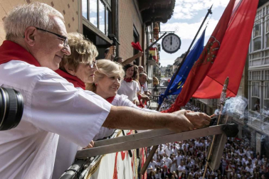 Sangüesa comenzó este martes, 11 de septiembre, con el lanzamiento del cohete, sus fiestas patronales de 2018.