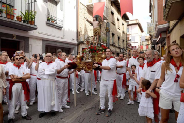 Fotos del encierro y la procesión de las fiestas de Sangüesa, 12 de septiembre de 2018