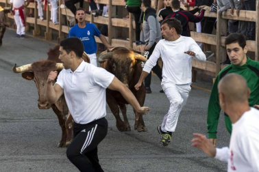 Los jóvenes de Sangüesa se reunieron para comer disfrazados e ir a la plaza de toros
