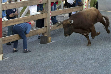 Los jóvenes de Sangüesa se reunieron para comer disfrazados e ir a la plaza de toros