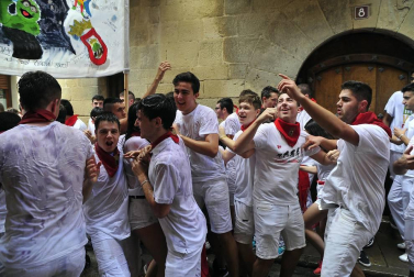 Fotos de las fiestas de Olite el día del cohete, 13 de septiembre de 2018