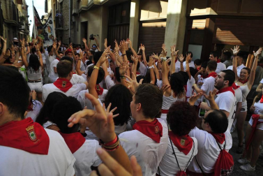 Fotos de las fiestas de Olite el día del cohete, 13 de septiembre de 2018