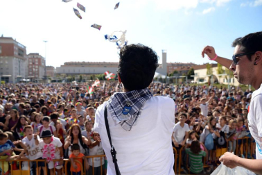 Fotos del cohete de las fiestas de Ansoáin, 13 de septiembre de 2018