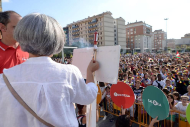 Fotos del cohete de las fiestas de Ansoáin, 13 de septiembre de 2018