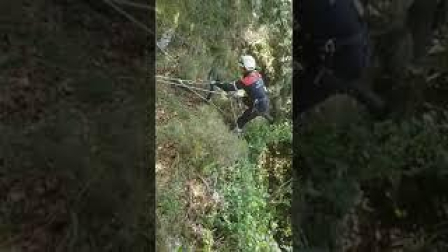 Rescate de un ciclista en Urbasa
