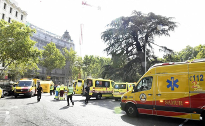Se ha derrumbado un forjado en la sexta planta durante las obras de rehabilitación del edificio