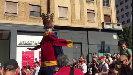 Los gigantes, este sábado en Pamplona, en San Fermín Txikito