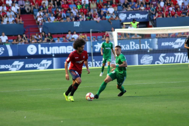 Imágenes del partido disputado en El Sadar entre el Osasuna (1) y el Sporting (0) el 22 de septiembre de 2018.