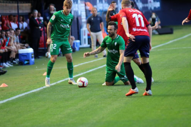 Imágenes del partido disputado en El Sadar entre el Osasuna (1) y el Sporting (0) el 22 de septiembre de 2018.