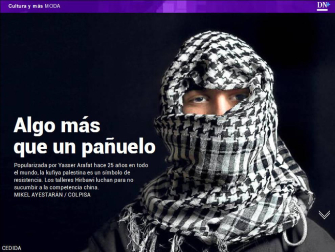 Además, la kufiya palestina lucha por sobrevivir