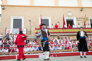 Tradicional baile durante las fiestas de la localidad navarra.