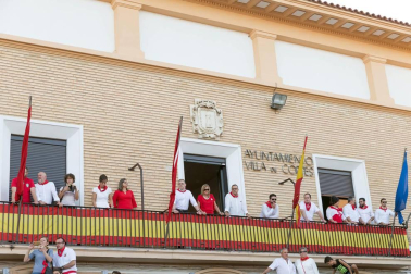 Tradicional baile durante las fiestas de la localidad navarra.