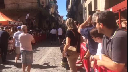 Carrera de layas en Puente la Reina