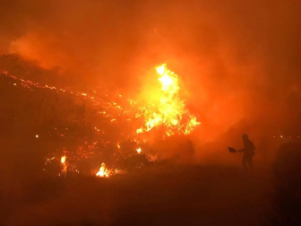 Arden 120 hectáreas en un incendio en la localidad pontevedresa de Mondariz