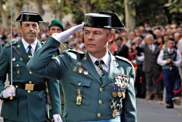 Fotos del día de la patrona de la Guardia Civil en Pamplona.