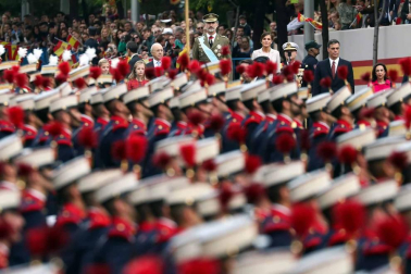 Este viernes, 12 de octubre, se ha celebrado el tradicional militar en Madrid, presidido por Felipe VI y la reina Letizia