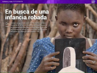 Además, los ojos de la esclavitud infantil en África.