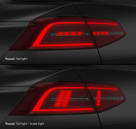 Los nuevos sistemas de alumbrado ayudarán a elevar los estándares de seguridad , según Volkswagen, que acaba de presentar los faros que proyectan información sobre la carretera.