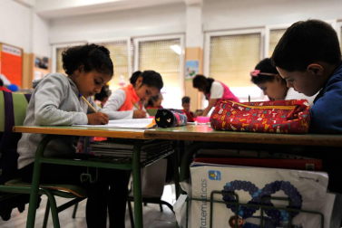 Alumnado del colegio público Río Arga de Berbinzana.