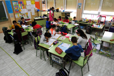 Alumnado del colegio público Río Arga de Berbinzana.