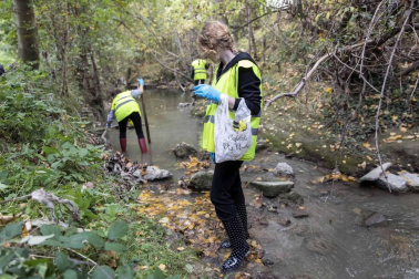 Más de 120 voluntarios y voluntarias se han congregado este sábado para participar en la limpieza del río Sadar