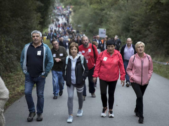Miles de personas participan en el Nafarroa Oinez que se celebra este domingo en Alsasua