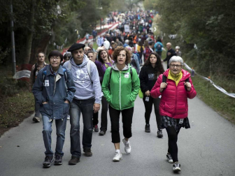 Miles de personas participan en el Nafarroa Oinez que se celebra este domingo en Alsasua