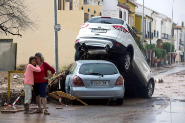 Fotos de las fuertes lluvias que han causado numerosas incidencias durante este domingo en Málaga.