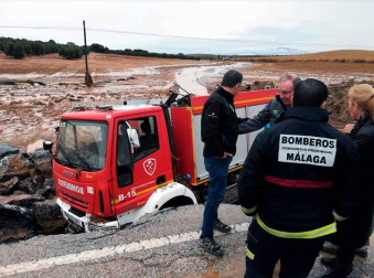 Fotos de las fuertes lluvias que han causado numerosas incidencias durante este domingo en Málaga.