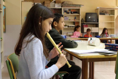 Alumnado del CP Francisco Arbeloa durante una jornada de clase.