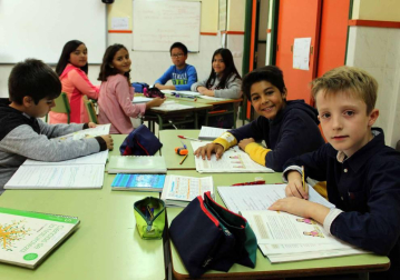 Alumnado del CP Francisco Arbeloa durante una jornada de clase.