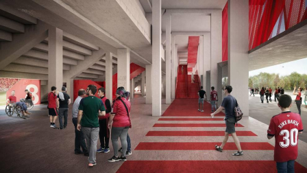 Propuesta del estudio Vaíllo ACR para la reforma del estadio rojillo.