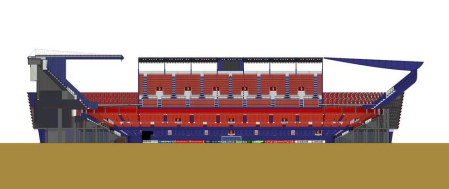 Propuesta del estudio AH Obenasa para la reforma del estadio rojillo