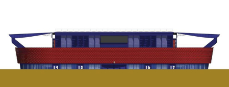 Propuesta del estudio AH Obenasa para la reforma del estadio rojillo