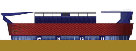 Propuesta del estudio AH Obenasa para la reforma del estadio rojillo
